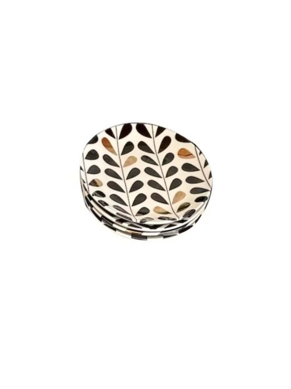 Pai Designer Geometric Patterned Dessert Plates Contemporary Art Deco